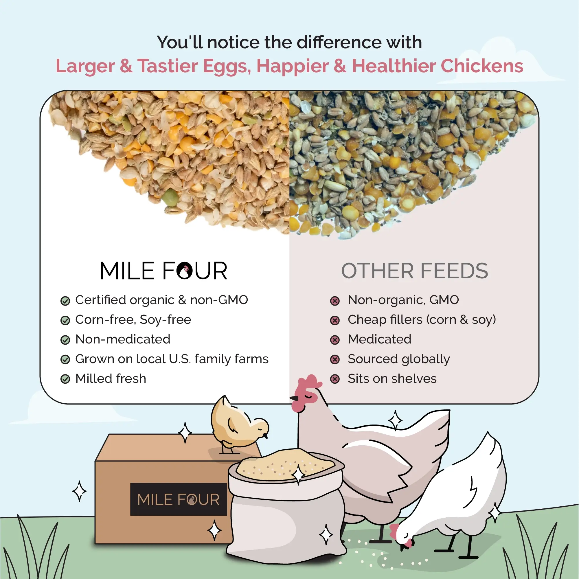 Grower Feed Kit | 12 Weeks of Organic Feed & Grit for 10 Pullets - Image 13
