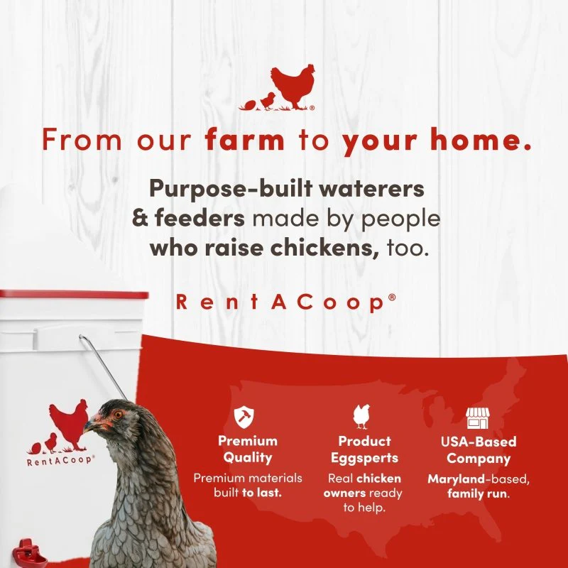 RentACoop 5 Gallon Chicken Waterer with 4 Auto-Fill Water Cups, 4 Horizontal nipples, and Adjustable Stand - Corner Placement - Image 10