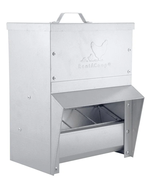 RentACoop Galvanized Chicken Tough Feeder - 10lb - Image 2
